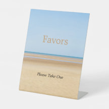 Beach Wedding Favours Pedestal Sign
