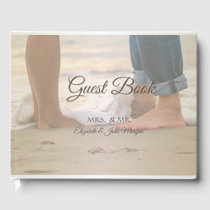 Beach  Wedding Foots Guest Book