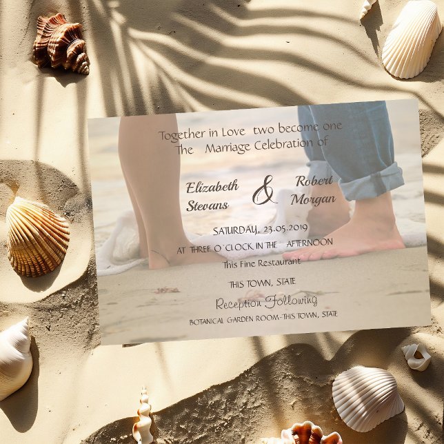 Beach  Wedding,Foots Invitation (Creator Uploaded)