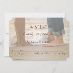 Beach Wedding,Foots   RSVP Invitation