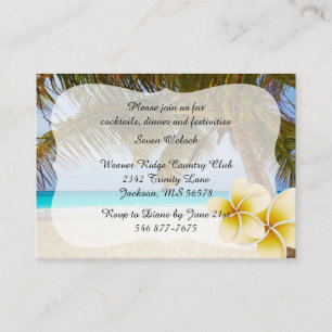 Beach Wedding for the Mr & Mrs   Personalise Enclosure Card