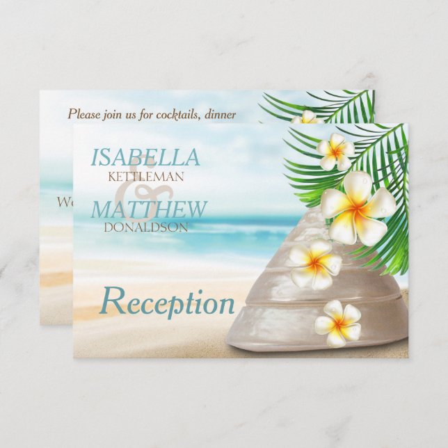 Beach Wedding for the Mr & Mrs | Reception Invitation (Front/Back)