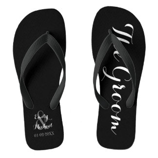 Beach Wedding Groom Flip Flops