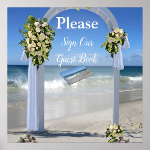 Beach Wedding Guest Book Sign