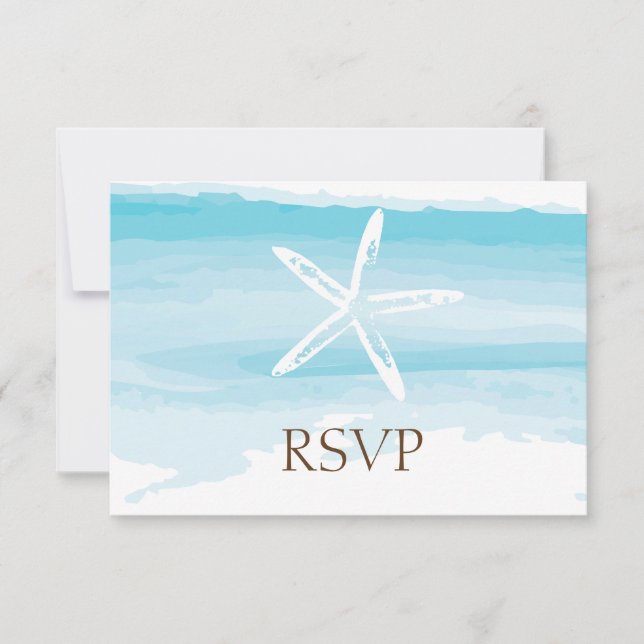 Beach Wedding ı RSVP Card (Front)