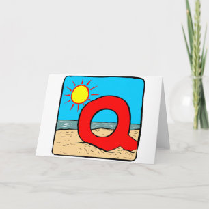 Beach Wedding Ideas Letter Q Note Card
