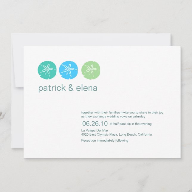 Beach Wedding Invitation (Front)