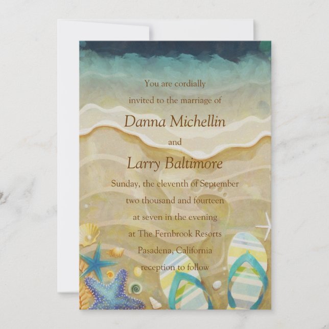 Beach Wedding Invitation (Front)
