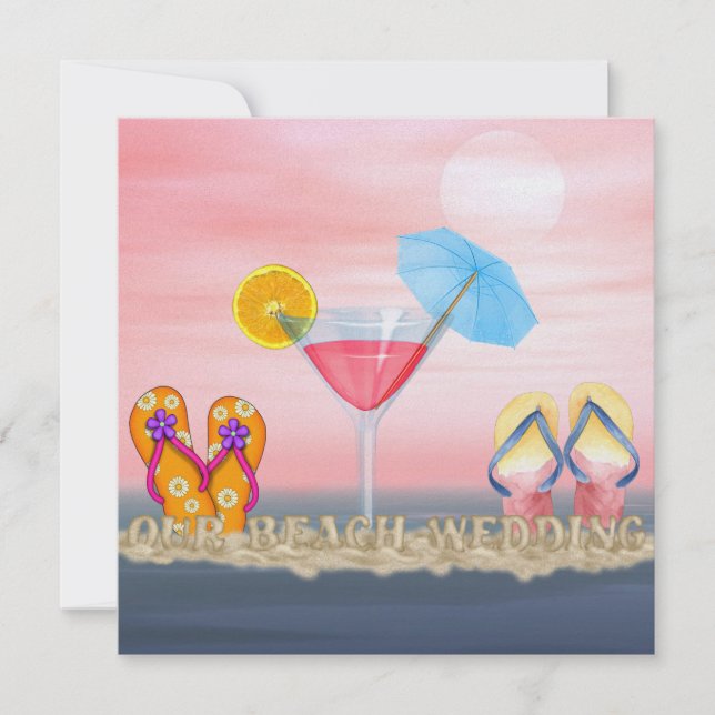 Beach Wedding Invitation (Front)