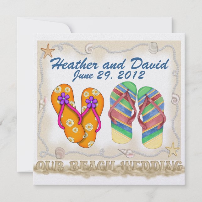Beach Wedding Invitation (Front)