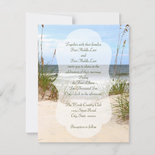 Beach Wedding Invitation (Front)