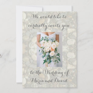 Beach wedding invitation