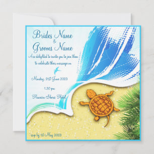 beach wedding invitation