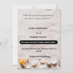 Beach Wedding Invitation Card