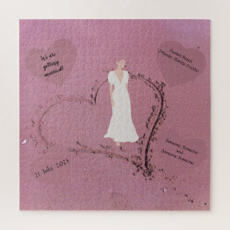 Beach Wedding Invitation Jigsaw Puzzle