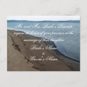 Beach Wedding Invitation postcard.