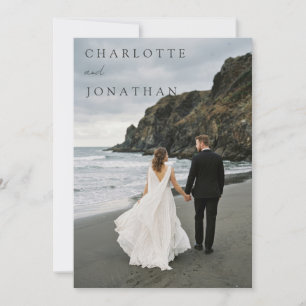 Beach Wedding Invitation Romantic Coastal Photo