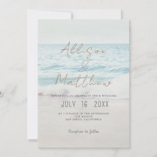 Beach Wedding Invitation Seaside/Oceanside Wedding