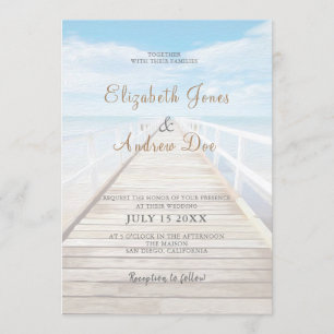 Beach Wedding Invitation Seaside/Oceanside Wedding