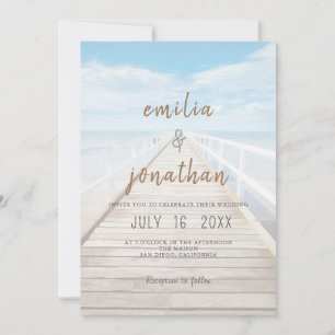Beach Wedding Invitation Seaside/Oceanside Wedding