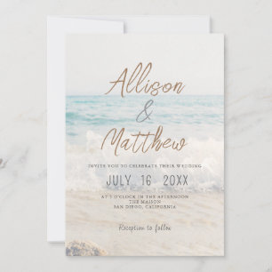 Beach Wedding Invitation Seaside/Oceanside Wedding