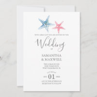 Beach Wedding Invitation - Starfish