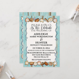 Beach Wedding Invitation Template Version 2