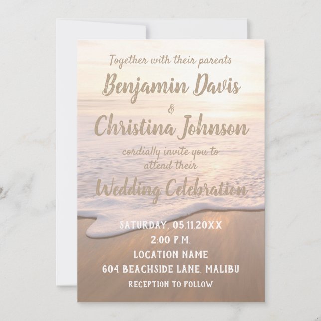 Beach Wedding Invitations (Front)