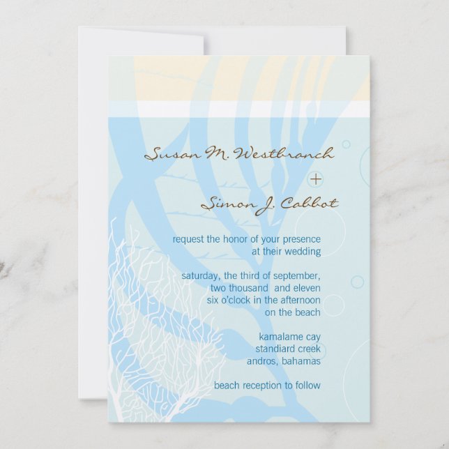 Beach Wedding Invitations (Front)