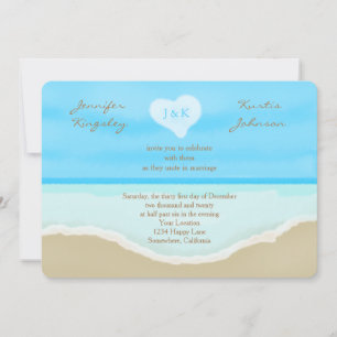 Beach Wedding Invitations Watercolor