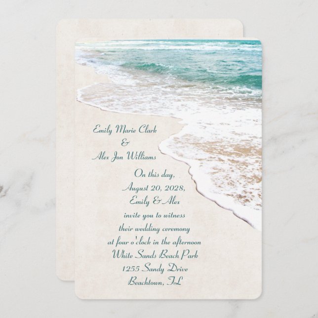 Beach Wedding Invite (Front/Back)