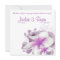 Beach Wedding Invite Plumeria Flower Purple White
