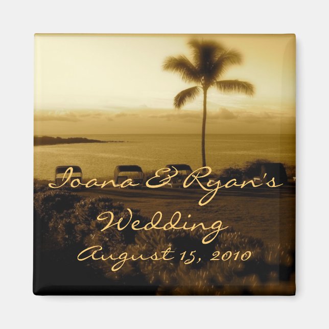 Beach Wedding Magnet (Front)