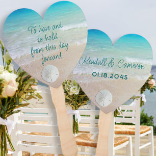 Beach Wedding Marriage Saying Hand Fan