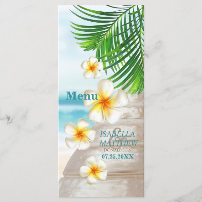 Beach Wedding - Menu (Front)