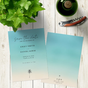 Beach Wedding 🌴🌊 Minimalist Save The Date Card