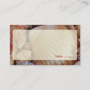 Beach Wedding Multicolored Seashell Place Cards