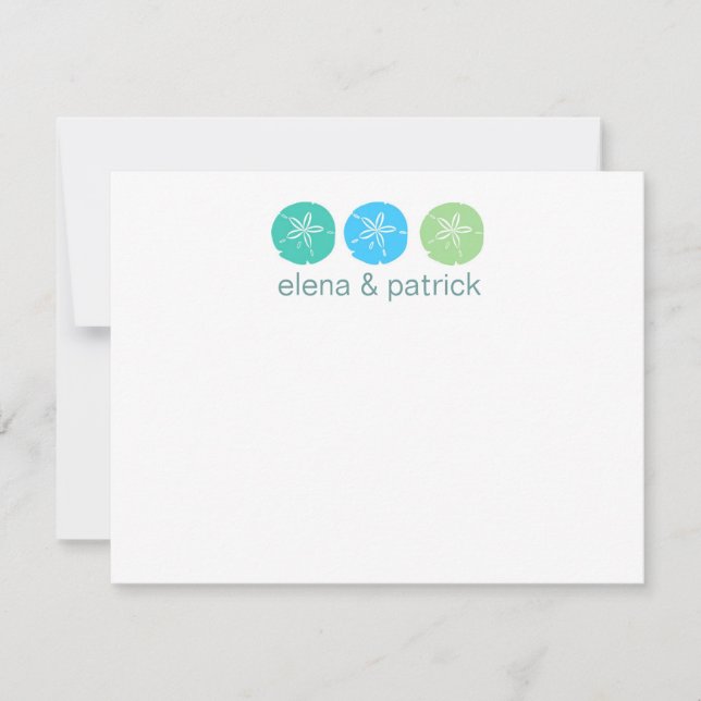Beach Wedding Note Cards (Front)