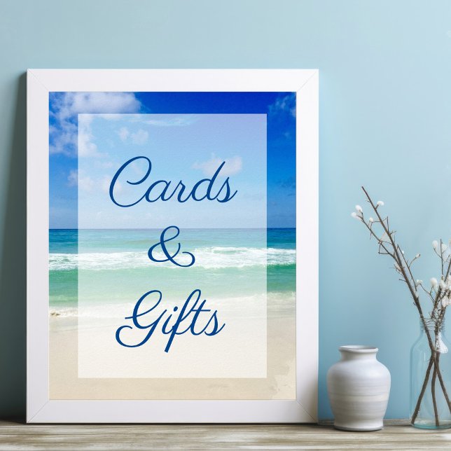 Beach Wedding Ocean Waves Photo Cards & Gifts Poster (Creator Uploaded)