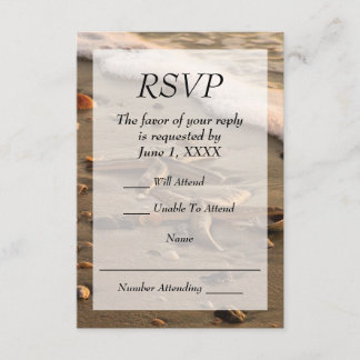 Beach Wedding or event RSVP