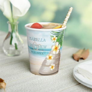 Beach Wedding Paper Cup