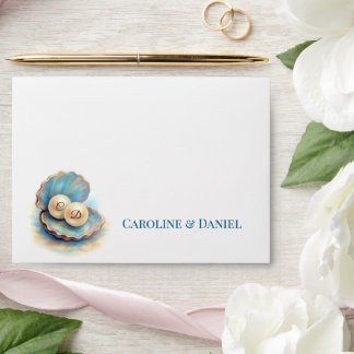 Beach Wedding Pearls Shell Elegant Ocean Theme  Envelope