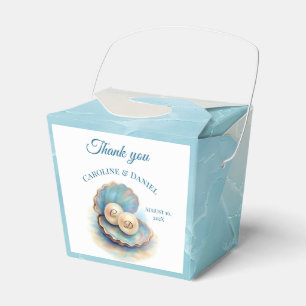Beach Wedding Pearls Shell Elegant Ocean Theme Favour Box