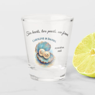 Beach Wedding Pearls Shell Elegant Ocean Theme  Gi Shot Glass