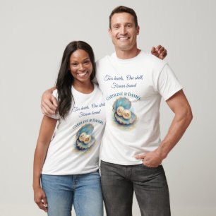 Beach Wedding Pearls Shell Elegant Ocean Theme T-Shirt