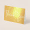 Beach Wedding Photo Thank You Card in Gold Foil