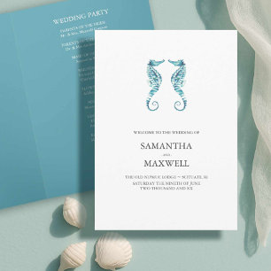 Beach Wedding Program Templates
