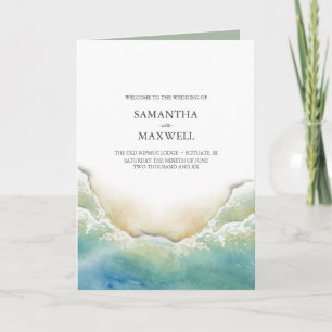 Beach Wedding Program Templates Shoreline