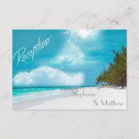 Beach Wedding Reception Card