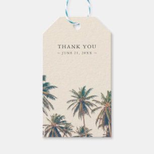 Beach Wedding Reception Palm Tree Personalised Gift Tags